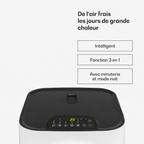 Climatiseur mobile 12 000 BTU — fonctions climatisation, ventilation, déshumidification